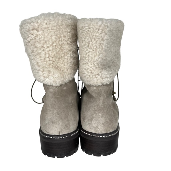 Stuart Weitzman Shearling Suede Boots with Faux Fur Size 8.5M - Picture 6 of 8